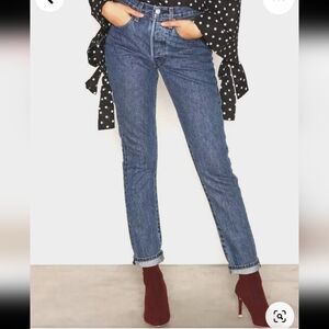 LEVI'S 501 Selvedge Button Fly Skinny Jeans Women's Size 27x28